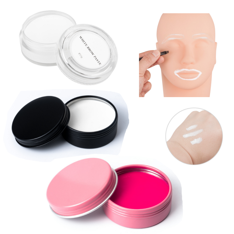 White Toner Transfer Paper - Branco/rosa tatuagem sobrancelha pasta microblading marcador